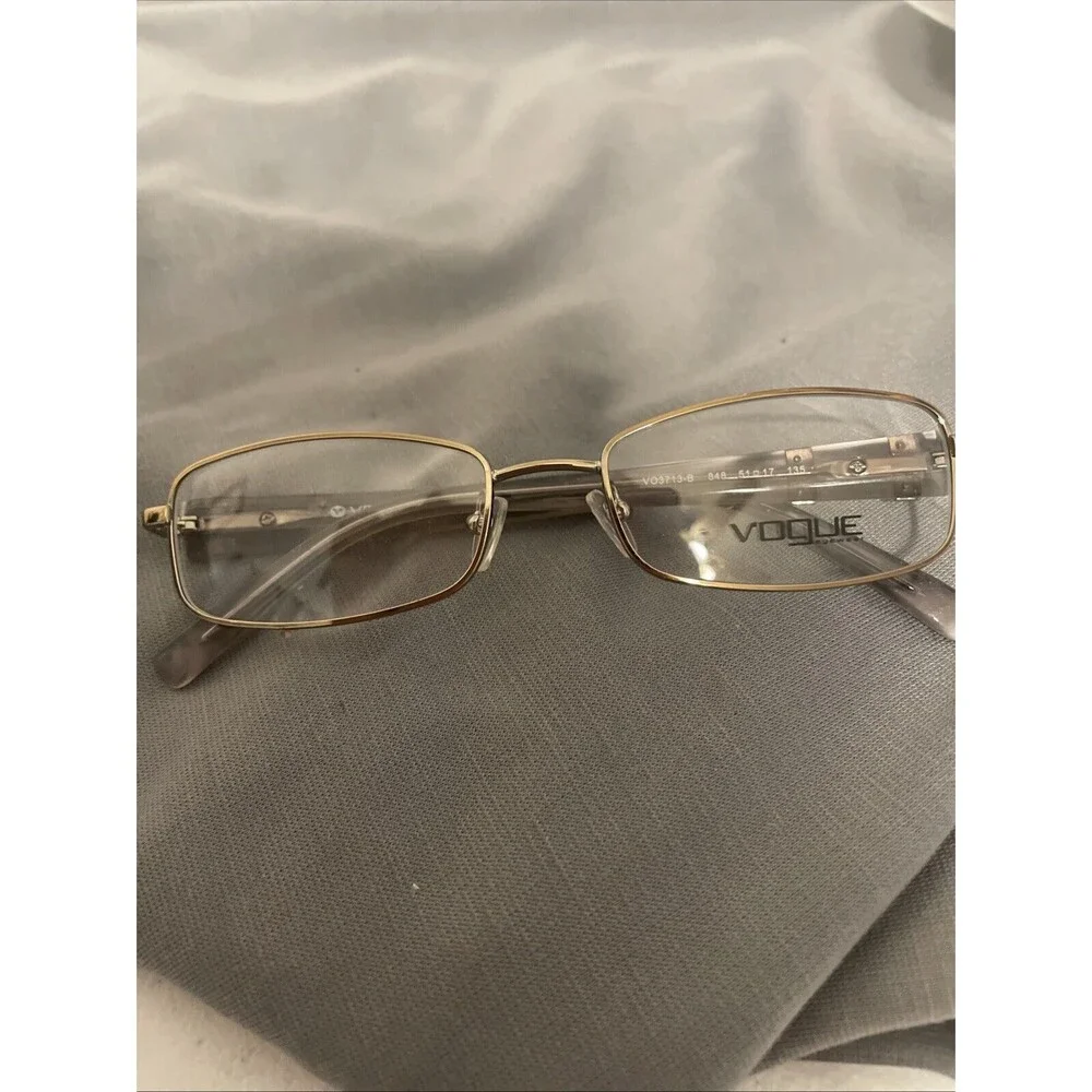 Vogue Eyeglasses VO 3713 Pearl Silver With Bling Frames Flex Hinges NEW
